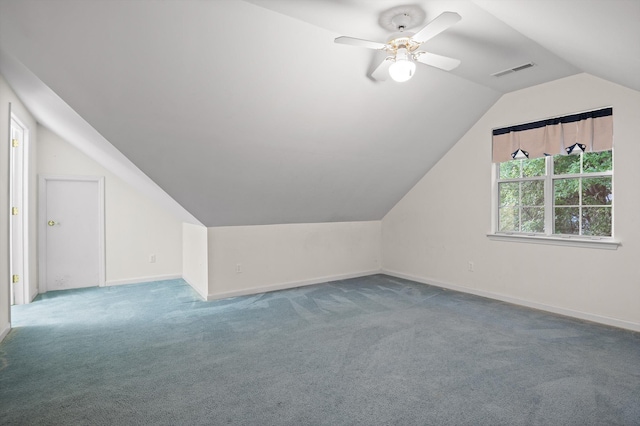 20 Debbie Ln, Ringgold, GA 30736 - bonus room with vaulted ceiling, carpet, and a ceiling fan