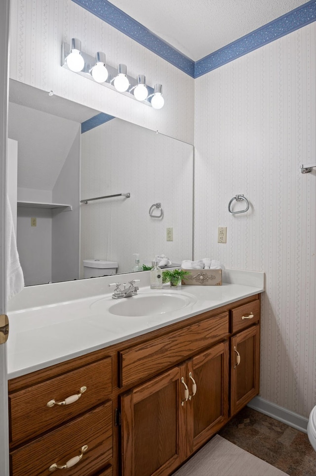 20 Debbie Ln, Ringgold, GA 30736 - bathroom featuring vanity and wallpapered walls