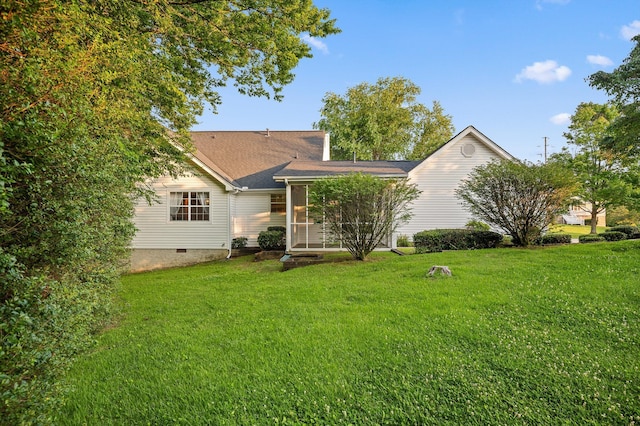 20 Debbie Ln, Ringgold, GA 30736 - rear view of property featuring crawl space and a lawn