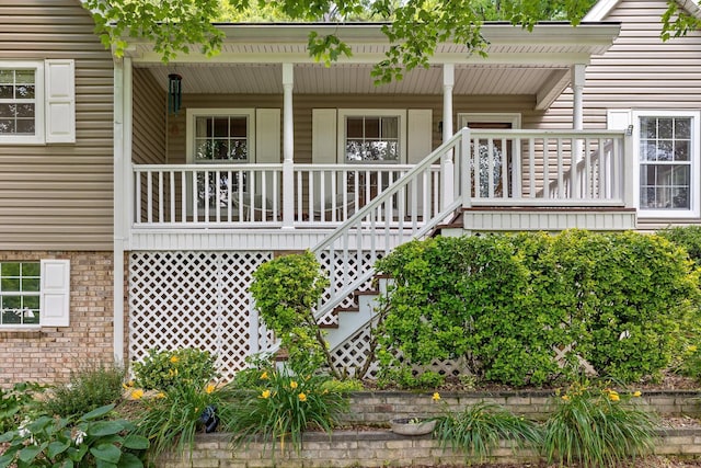 5726 Browntown Rd, Chattanooga, TN 37415 - doorway to property featuring covered porch