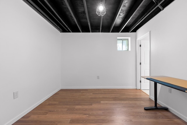 5726 Browntown Rd, Chattanooga, TN 37415 - below grade area with wood finished floors and baseboards
