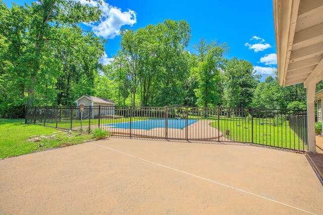 7900 Ooltewah Georgetown Rd, Ooltewah, TN 37363 - view of swimming pool with a patio and view of scattered trees