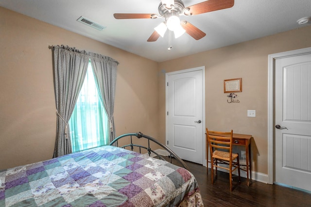 169 Southern Dr, Ringgold, GA 30736 - bedroom with wood finished floors, baseboards, and a ceiling fan