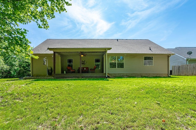 169 Southern Dr, Ringgold, GA 30736 - rear view of property featuring a ceiling fan