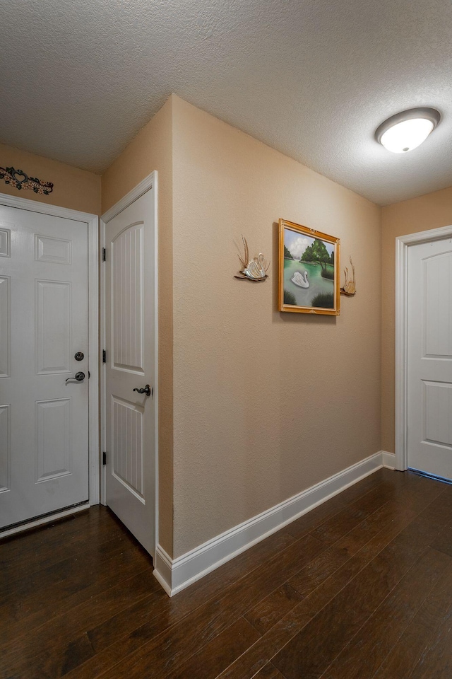 169 Southern Dr, Ringgold, GA 30736 - foyer entrance featuring baseboards, dark wood-style flooring, and a textured ceiling