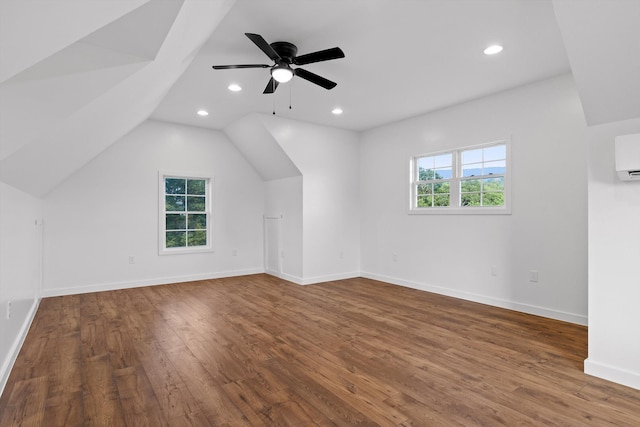 229 Blue Bird Way, Dunlap, TN 37327 - bonus room featuring wood finished floors, vaulted ceiling, recessed lighting, ceiling fan, and baseboards