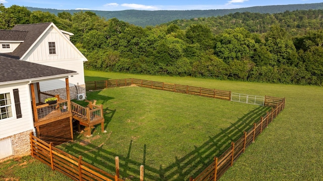 229 Blue Bird Way, Dunlap, TN 37327 - view of yard featuring a wooded view and a wooden deck