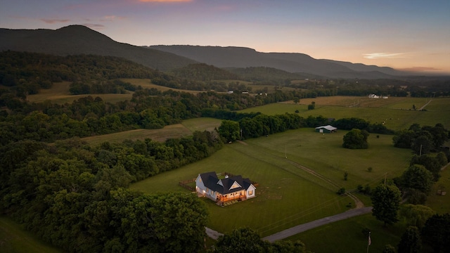 229 Blue Bird Way, Dunlap, TN 37327 - aerial view at dusk of a rural view and a mountain view