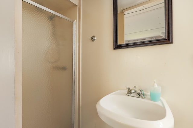 5203 Howardsville Rd, Apison, TN 37302 - bathroom featuring a sink and a shower stall