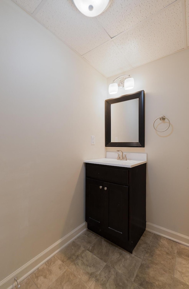 7115 Elmbrook Ln, Harrison, TN 37341 - bathroom with a drop ceiling and vanity