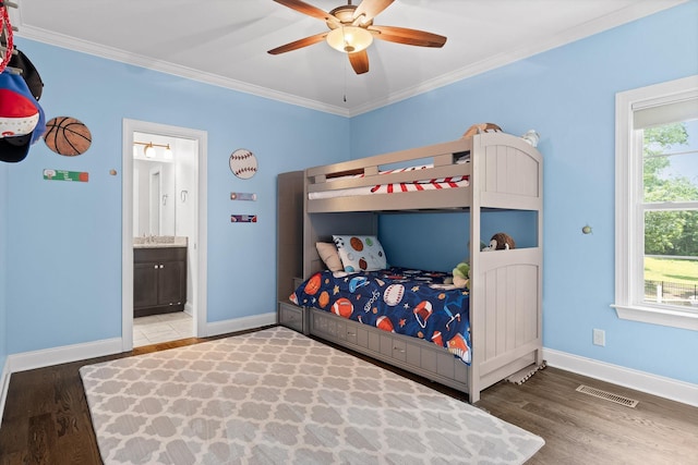 2904 Reflection Ln, Ooltewah, TN 37363 - bedroom with multiple windows, wood finished floors, baseboards, and crown molding