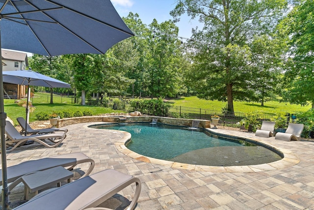 2904 Reflection Ln, Ooltewah, TN 37363 - view of swimming pool with a patio and view of wooded area