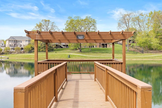 2904 Reflection Ln, Ooltewah, TN 37363 - dock featuring a water view and a yard