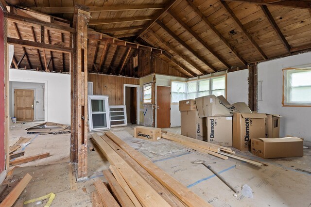 306 Pine Ridge Rd, Chattanooga, TN 37405 - misc room with vaulted ceiling and wood ceiling