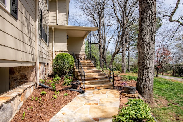 504 Fleetwood Dr, Lookout Mountain, TN 37350 - view of yard with stairway and a patio