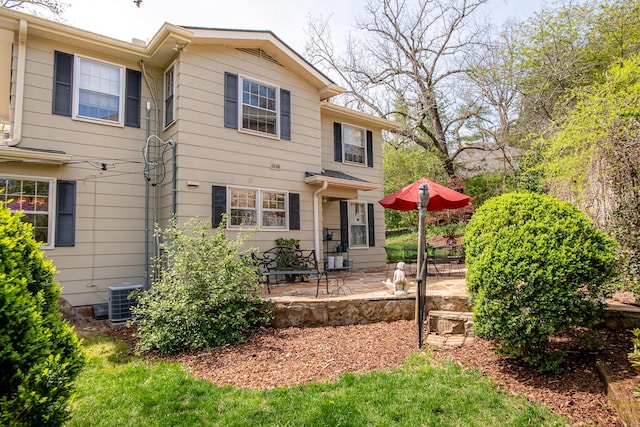 504 Fleetwood Dr, Lookout Mountain, TN 37350 - view of front of house with central AC and a patio