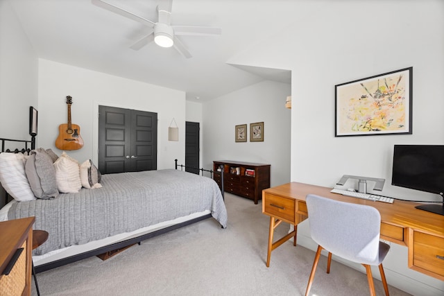 1355 Carrington Way, Chattanooga, TN 37405 - bedroom with light colored carpet, an office area, and ceiling fan
