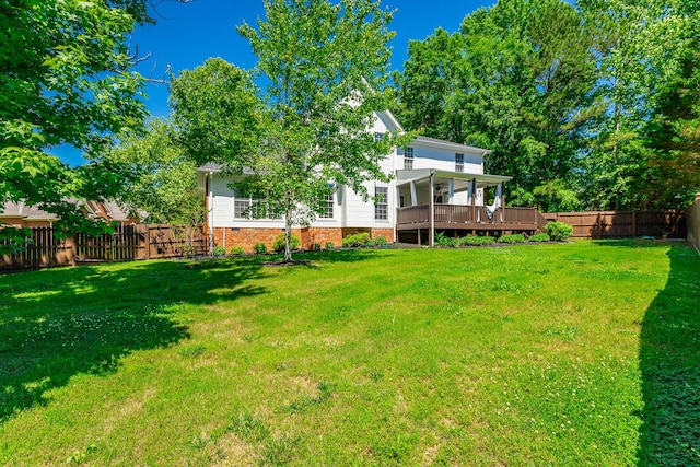 8102 Paces Ferry Xing, Chattanooga, TN 37421 - view of yard featuring a wooden deck
