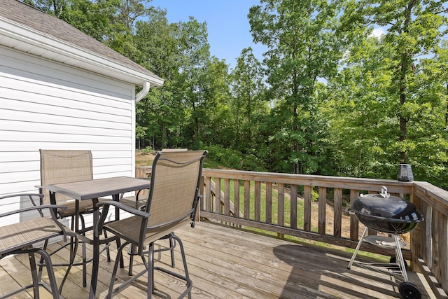 1008 Durgan Pl, Dalton, GA 30721 - wooden deck featuring outdoor dining space and grilling area