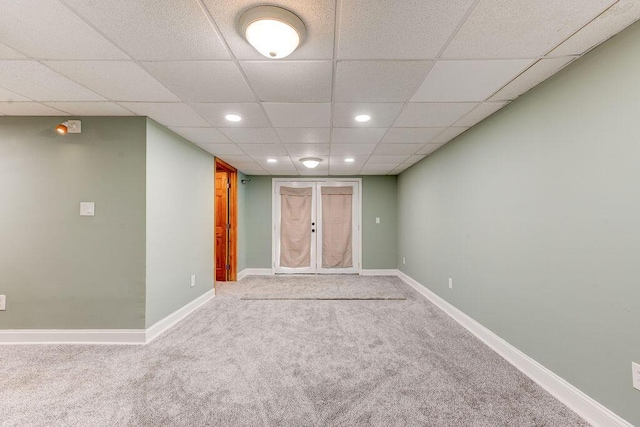 2049 Saunders Rd, Ringgold, GA 30736 - finished basement with light colored carpet, recessed lighting, baseboards, and a drop ceiling