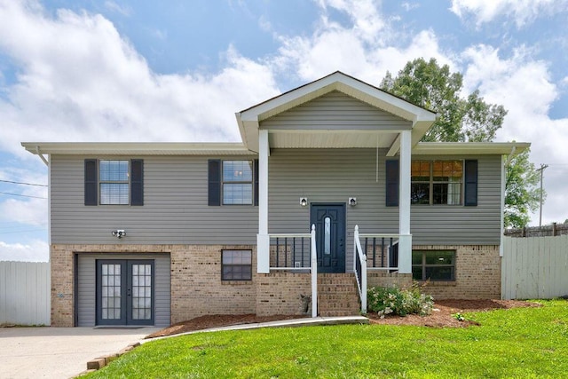 2049 Saunders Rd, Ringgold, GA 30736 - view of front of home featuring french doors and brick siding