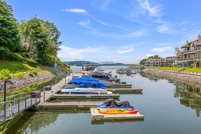 4274 Lakeshore Ln Unit 102, Chattanooga, TN 37415 - dock area featuring a water and mountain view