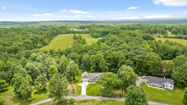 338 Kerry Ln, Soddy Daisy, TN 37379 - aerial view of property and surrounding area featuring a heavily wooded area