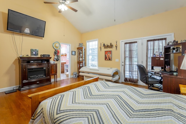 375 Cody Way, Tunnel Hill, GA 30755 - office with a ceiling fan, wood finished floors, lofted ceiling, and baseboards