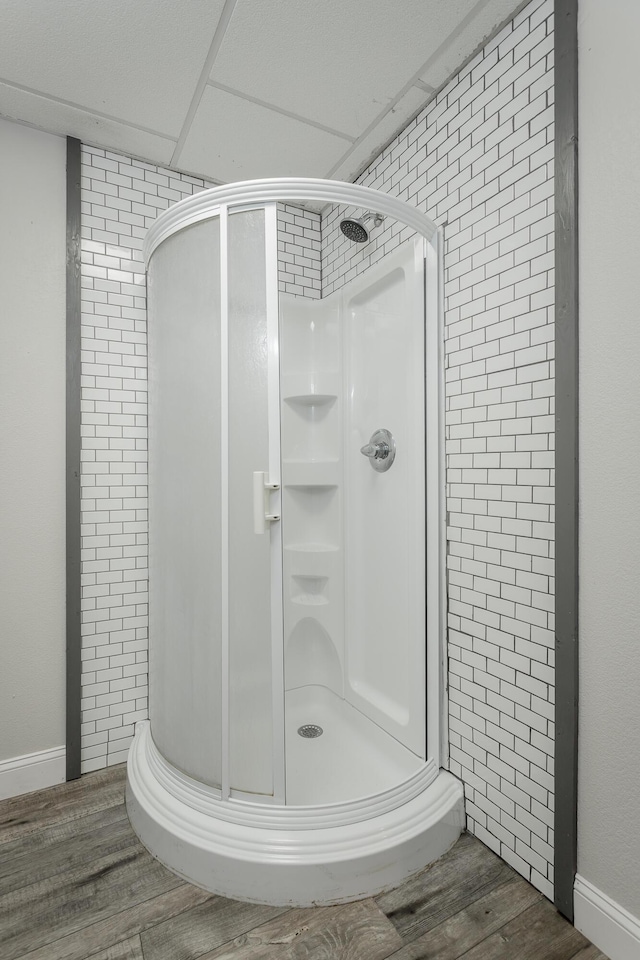 375 Cody Way, Tunnel Hill, GA 30755 - full bathroom featuring a shower stall and wood finished floors