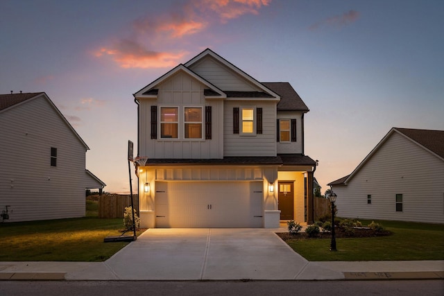 7559 Snow Cone Way, Ooltewah, TN 37363 - craftsman inspired home with board and batten siding, concrete driveway, a garage, and roof with shingles