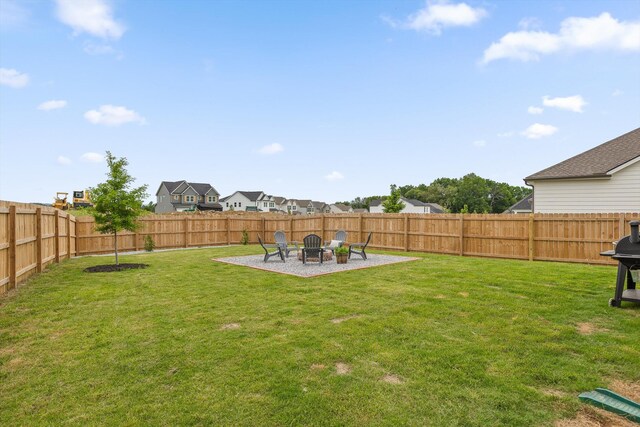 7559 Snow Cone Way, Ooltewah, TN 37363 - view of yard with a patio, an outdoor fire pit, and a residential view
