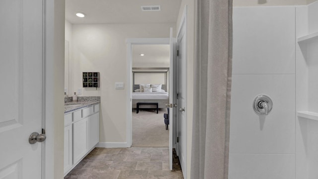 314 Draft St, Rossville, GA 30741 - bathroom featuring ensuite bath, vanity, baseboards, and recessed lighting
