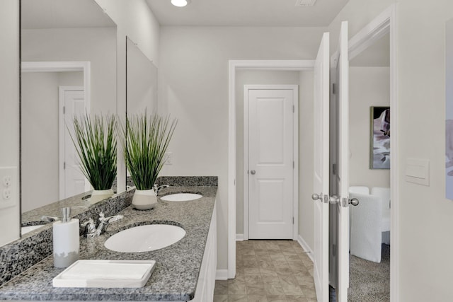 300 Draft St, Rossville, GA 30741 - full bath with double vanity and baseboards