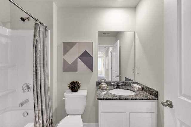 300 Draft St, Rossville, GA 30741 - full bathroom featuring vanity, toilet, and shower / bath combo