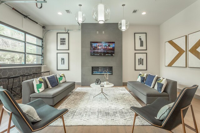 804 Riverfront Pkwy Unit 307, Chattanooga, TN 37402 - living area featuring recessed lighting and wood finished floors
