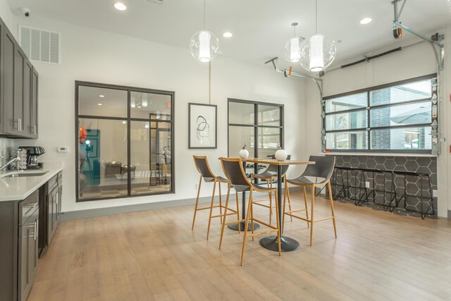 804 Riverfront Pkwy Unit 307, Chattanooga, TN 37402 - dining area with light wood-type flooring, recessed lighting, and baseboards