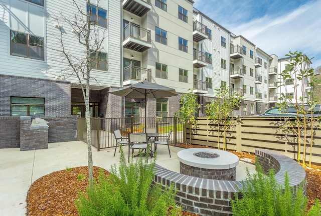 804 Riverfront Pkwy Unit 307, Chattanooga, TN 37402 - view of patio with a fire pit