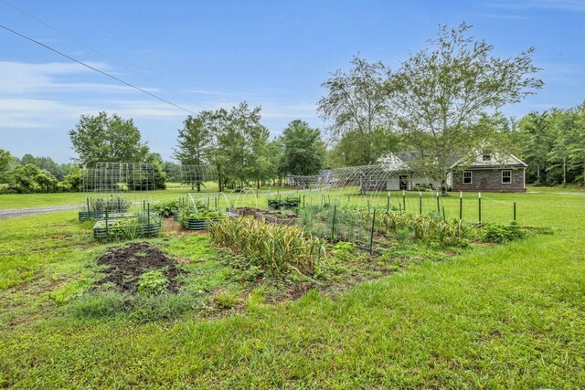 8012 Mcdonald Cemetery Rd, Ooltewah, TN 37363 - view of green lawn featuring a garden
