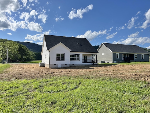 4958 Old State Highway 28, Dunlap, TN 37327 - back of house with crawl space, central air condition unit, and a mountain view