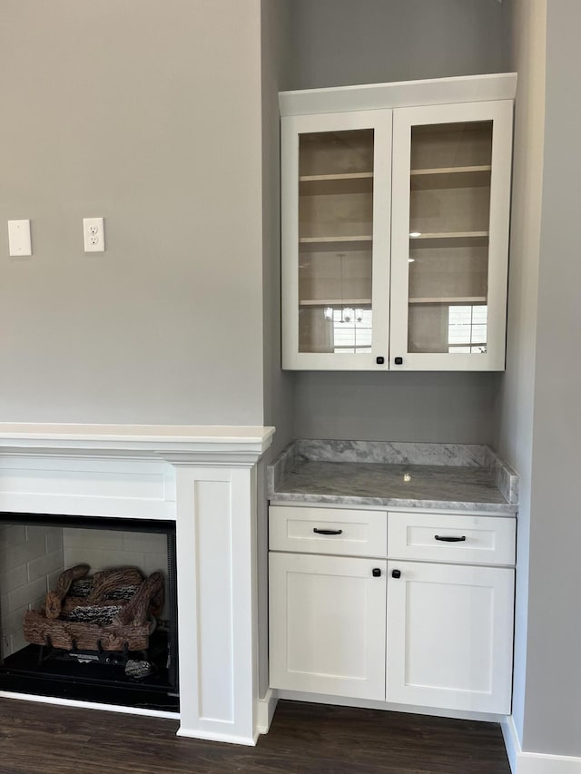 4958 Old State Highway 28, Dunlap, TN 37327 - bar featuring dark wood-style flooring and a fireplace