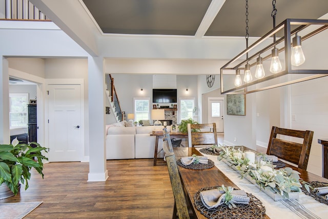 9117 Sir Hudson Ct, Harrison, TN 37341 - dining room with wood finished floors and baseboards
