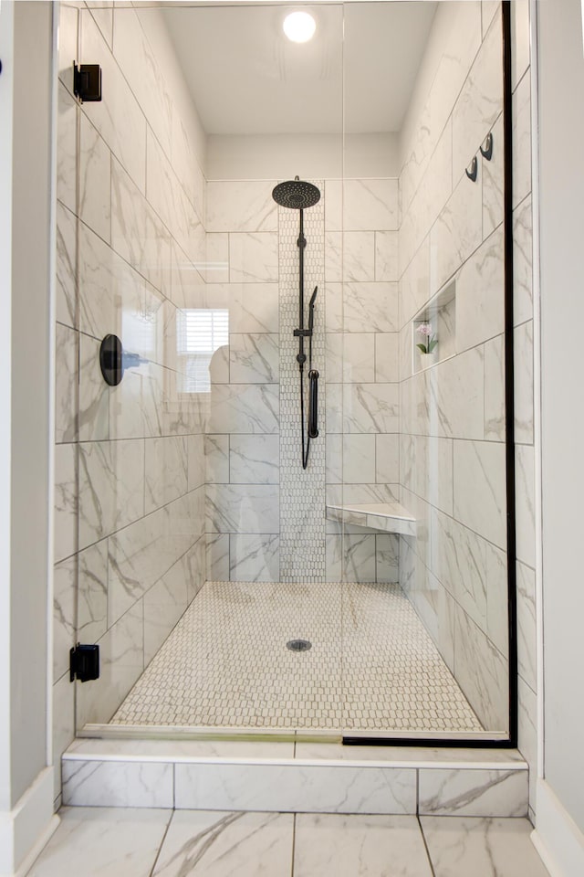 9117 Sir Hudson Ct, Harrison, TN 37341 - bathroom with marble finish flooring and a shower stall