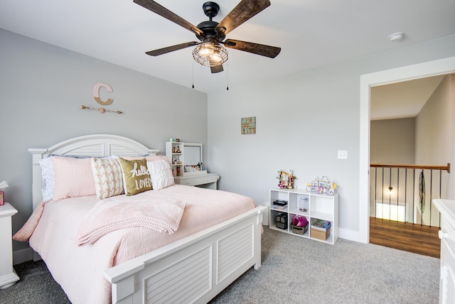 9117 Sir Hudson Ct, Harrison, TN 37341 - carpeted bedroom featuring a ceiling fan