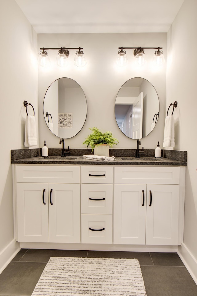 9117 Sir Hudson Ct, Harrison, TN 37341 - full bath with double vanity, tile patterned floors, and baseboards