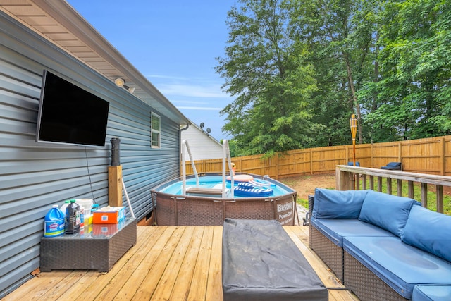 329 Windsong Dr, Lafayette, GA 30728 - wooden terrace featuring an outdoor hangout area and a fenced backyard