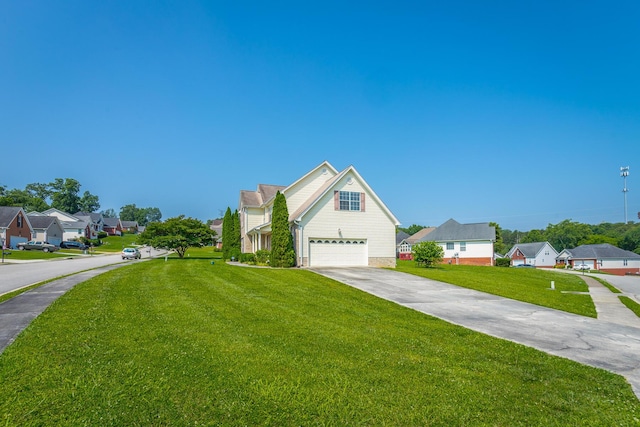 8275 Stillwater Cir, Ooltewah, TN 37363 - traditional-style home featuring driveway, a garage, a front lawn, and a residential view