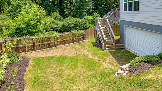 306 Stonegate Way, Soddy Daisy, TN 37379 - view of yard with a garage and stairway