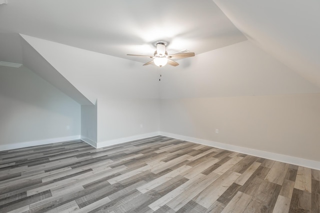 15 Breckinridge Dr, Chickamauga, GA 30707 - bonus room featuring lofted ceiling, a ceiling fan, wood finished floors, and baseboards