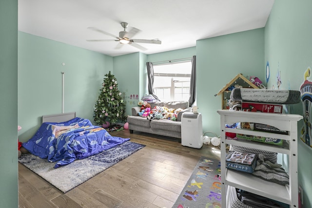 320 Marble Top Rd, Chickamauga, GA 30707 - bedroom with wood finished floors and ceiling fan