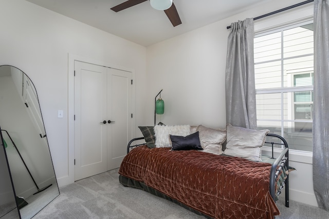 1522 Little Sorrel Rd Unit 034, Hixson, TN 37343 - carpeted bedroom featuring a closet and a ceiling fan